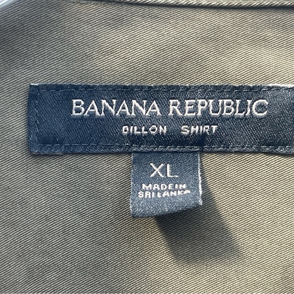 Banana Republic “Dillon” Olive Classic Fit Utility Military Shacket Shirt, XL - Picture 7 of 8
